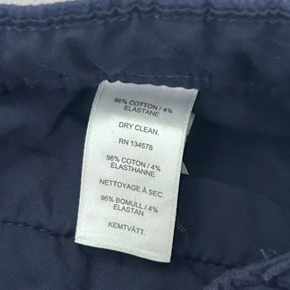 Vineyard Vines Pants Mens XL Navy Blue Seersucker Pleated Elastic Waist Tapered